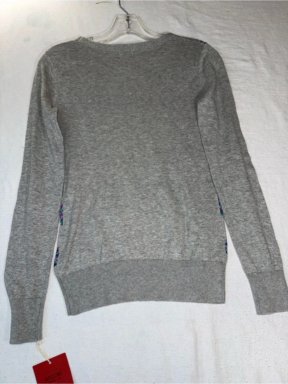 Mossimo Supply Co Gray Fair Isle Knit Sweater XS Long Sleeve Soft Pullover